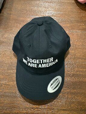 Together We Are America  Adjustable Yupoong Black Baseball Cap Hat NEW